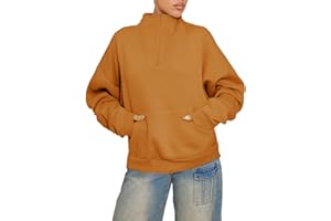 BLENCOT Damen Oversized Sweatshirt Trendy Fleece Pullover Sport Pullover Workout Warme Tops mit Tasche