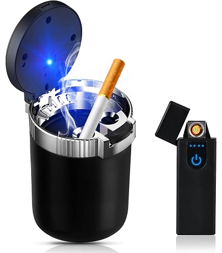 Cendrier De Voiture Avec Couvercle LED - Modèle Détaillé En Plastique - Peut Nécessiter Assemblage - Pour Dioramas Ou Collections