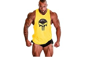 COWBI Camiseta de Tirantes Hombres Deportiva Culturismo Fitness Tank Top sSport Sin Mangas T-Shirt