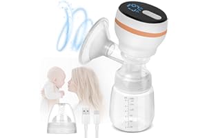 Elektrische Milchpumpe, BelonLink Tragbare Einseitige Elektrisch Milchpumpe 4 Modi 36 Saugstufen, Komfort wiederaufladbare Milchpumpe inkl Naturnah-Flasche,Geräuscharm und Schmerzlos,BPA-frei