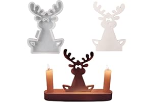 ‎HCHZSH123 Silikonformen Gießformen, Silikonform Kerzenhalter, DIY Kombination Gießform Kerzenhalter, Gipsformen zum Gießen (Einsatz - Elch)