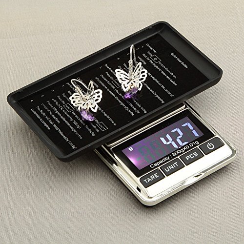 Bundle Power Branded digitale professionelle Präzisionswaage Briefwaage Feinwaage Goldwaage Taschenwaage 300g X 0.01g mini schmuck tasche waage - 6
