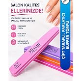Profesyonel Tırnak &Uuml;st&uuml; T&ouml;rp&uuml; Buffer 100 180 Renkli Yarım Ay 1 Adet | 1 Adet, 100 180 Grit, Yarım Ay Şekli, Renkli Tasarım