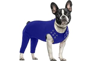 PUMYPOREITY Vestito Recupero Cani, Tuta da Guarigione Body Post-Operatori Tutina Body Protezione Ferite Dopo L’Intervento Chirurgico Camicia Ferite per Cani(Blu, M)