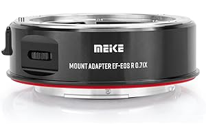 Meike EFTR-0.71X Lens Mount Adapter Speed Booster 0.71x Focal Reduction Ring Converter Speedbooster für Canon EF Mount Objektive an Canon APS-C Kameras EOS R7 R10