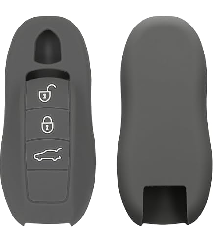 Custodia Chiave Auto In Pelle Per Porsche Macan 4 EV 2024-2025 - Portachiavi Protettivo Nero