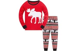 TEDD Weihnachten Kinder Schlafanzug Jungen Pyjama Langarm Baumwolle Mädchen Zweiteilig Schlafanzüge Set Winter Nachtwäsche Größe 1-12 Jahre