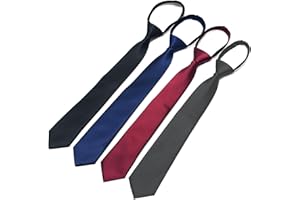 GINDDY Lot de 4 Cravates Homme/Femme Réglables Cravate Cousue Main avec Fermoir 8x45mm (Noir/Bleu Marine/Gris Anthracite/Bordeaux 45cm) - Pour Mariage,Funérailles,Bureau & Soirée