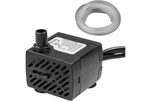 WANLIAN Flüsterleise Mini-Wasserpumpe 48GPH [180L / h] 3W kleines Aquarium, amphibische Teichfische, Schildkröten, Wassertiere, Statuen, Steingärten, Kunsthandwerk, Gärten, Springbrunnen, Tischaquarienpumpen.