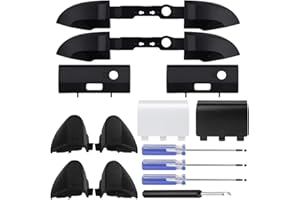 ZHUROUPU Juego de Botones de Repuesto LB RB LT RT, Botones de Parachoques incluidos, Destornillador T10 T8 T6, Deflector de Puerto de Carga Compatible con Controlador Xbox Series X y Xbox Series S