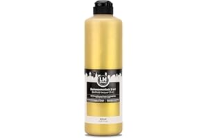 LM-Kreativ Vernice per vasca da bagno 3 in 1, 2 K, 500 ml, colore oro, per piastrelle, lavabo e piatti doccia, altamente coprente, resistente