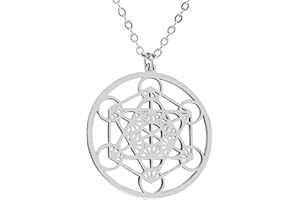 Only faith Collar Para mujer Nudo de Bruja Acero Inoxidable colgantes amuletos Celta trisquel Sello del arcángel. Talismán protección, Geometría sagrada, Metatrón