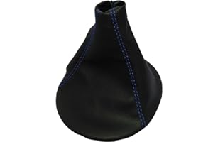 AERZETIX: Schaltsack schaltmanschette kunstleder schwarz mit blauen nähten