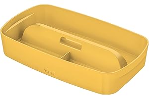 Leitz MyBox Aufbewahrungsschale mit Griff, Warmes Gelb, Cosy-Serie, 52660019