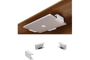 sciuU Supports Multifonctionnels sous Le Bureau - Rangement pour Ordinateur Portable, Tablette, Clavier etc. - Installation avec Vis ou Ruban Adhésif