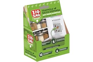 ZIG - ZAG Zig Zag, Il Salvadispensa, Trappola adesiva preincollata con feromoni per attrarre le farfalline del Cibo, senza insetticida, confezione da 2 trappole