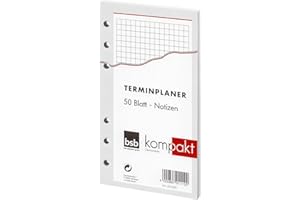 bsb Wkładki zastępcze kompaktowe A6 w kratkę 50 arkuszy