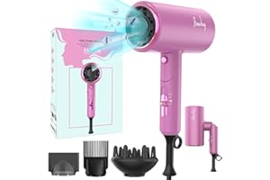 ‎AMURHEY Haartrockner Föhn ionen 2200W AC Motor, Reisehaartrockner Klappgriff, schnelltrocknender Reisefön mit Heiß-/Kalttaste, 3 Temperaturen / 2 Geschwindigkeiten, Haarföhn für viele Frisuren