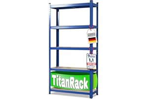 casa pura Étagère pour charges lourdes, 180 x 90 x 60 cm, bleue, enfichable, étagère de rangement, système d'emboîtement à monter sans outils