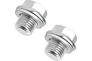 JNNJ 2 Pièces Bouchon De Vidange D'huile Universel, Bouchon De Vidange D'huile Avec Bague D'étanchéité, Boulon De Vidange Carter D'huile Moteur Voiture En Acier, Pour Voitures Motos(M16)