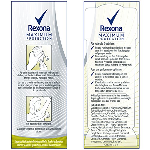 Rexona Maximum Protection Stress Control Anti-Transpirant, Damen Deo Cremestick, 3er pack (3 x 45 ml) - 3