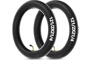 RUTU Chambre à air 12 1/2 "x 2 1/4" (12.5x2.25) Scooter avec tige de valve coudée de remplacement pour Razor Electric Scooters Pocket Mod Bella Chrissy Hannah Montana 2 Pack de