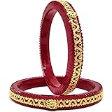 Tanvi JAcrylic Gold-plated Pola Bangle Set