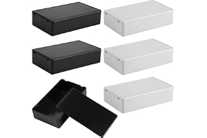6 st. elektronikhöljen kopplingsdosa svart och vit (100 x 60 x 25 mm)