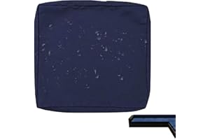 VEAI Waterproof cushion cover with zipper for outdoor and indoor, Sofa Seat Cushion Cover for chairs, sofas, and rattan furniture in patios and gardens(Blue,50x45x10cm(1pc))
