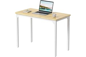 ‎CUBICUBI CubiCubi Schreibtisch Klein, 60 x 40 x 75 cm, computertisch PC Tisch, Heimbüro Schreibtisch, Küchentisch, Industriedesign für Zuhause, Büro, Arbeitszimmer, Schreiben, Hellbraun