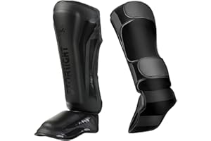 CHAOYILIAN ProtèGe Tibias et Instep pour Boxe, Kickboxing, Muay Thai - Protection Confortable et RéSistante à l'Usure pour Enfants et Adultes