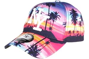 Hip Hop Honour Casquette Enfant Rose et Bleue Tropical Night de 7 à 11 Ans - Taille Unique - Rose