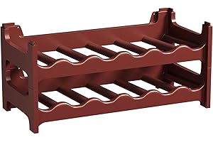 ARTECSIS Cantinetta Portabottiglie in Plastica Modulare 12 Bottiglie Marrone