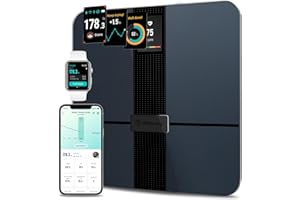 Etekcity Scales for Body Weight, Weighing Scales with USB Charging & Wi-Fi, Smart Bathroom Scale for Body Fat , BMI, Heart Rate, Fitness Composition Monitor