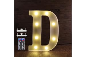 SMOTOT LED Buchstaben Lichter Alphabet Lampe Buchstabe Beleuchtung Lampe Beleuchtete Nachtlichter Dekoration für Geburtstag Weihnachten Hochzeit Party Valentinstag mit 2AA Batterie Spurlose Haken