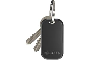 Boompods Boomtag Smart Tracker Tag - Bluetooth Mini Tracking Device, Smart Wallet & Key Finder Compatible with Apple Find My App, Small Luggage Tracker for Suitcases, Keys, Pets & Children - Black