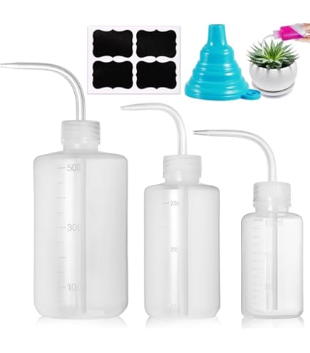 Bottiglie Plastica Da 250ml Per Piante E Laboratorio | Flaconi Lavaggio Con Becco Stretto - 2 Pezzi