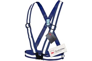 Salzmann 3M Chaleco reflectante con correas ajustables - Chaleco de alta visibilidad para ciclismo y correr - Hecho con 3M Scotchlite