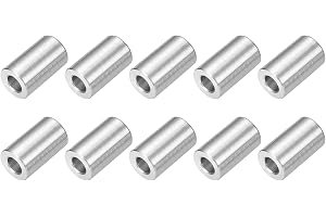 QUARKZMAN 10 st distanser i rostfritt stål, 6 mm ID x 12 mm OD x 20 mm mässing skruvseparator utan gänga rund avskiljare för