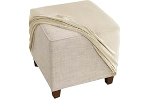 ZEaink Copri Pouf Elasticizzato Ottomano Poggiapiedi 40x40/80x80/60x60/50x50/45x45 Copertura Ottomana, Copri Pouf Quadrato in Velluto Lavabile,Copri Sgabello (Color : #7, Size : 35x35cm/14x14in)