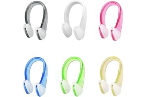 JDXun 6 Pezzi Tappanaso per Piscina, Tappanaso Nuoto Sincronizzato Tappi per Naso da Nuoto in Silicone, Clip Tappi Tappa per Bambini Adulti Principianti Unisex