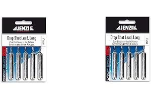 BLNTACKLE76 Set: 2 Packungen Jenzi Drop-Shot Blei Bleigewichte Long von Jenzi 25 Gramm +gratis Petri Heil! Aufkleber