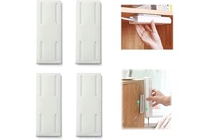 QIANDERER 4 piezas de fijador autoadhesivo de escritorio, soporte adhesivo sin perforaciones, fijador de regleta de alimentación, clips organizadores de cables para cocina, hogar, oficina (B-blanco)