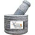 Life Hacks kerala Traditional Pure Ayurvedic Organic Natural Mortar and Pestle/Imam Dasta/Ohkli Musal/Kharal/Khalbatta Okhli Spice Grinder, 4-inch Mortar for Lovable Family Stoneware Masher