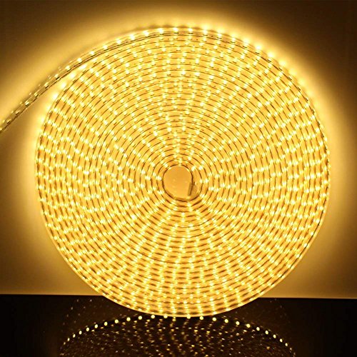 Tira LED con Interruptor, 220V IP65 de Impermeable para Interiores y Exteriores Decorar,15 Metro, Blanco Cálido