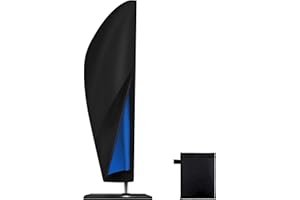 URATOT Waterproof Parasol Cover Patio Parasol Umbrella Protective Cover Canopy Covers with Storage Zipper Bag, 190 x 50 x 30 cm (265 x 70 x 50cm)