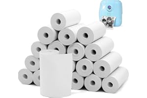 PWGHWG 20 Rollen Thermopapier Kinderkamera, Nachfüllpapier für Kinderkamera, Thermodrucker Papier Weiß, 57mm Thermo Druckerpapier Nachfülldruckpapier für Kinder Sofortbildkameras