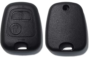 LAGE Clé de Rechange avec vis télécommande 2 Boutons pour Citroën C1 C2 C3 C4 C5 Xsara Picasso Saxo Berlingo Toyota Aygo Peugeot 103 106 107 206 207 208 306 307 308 406 407 508 806 1007 Noir