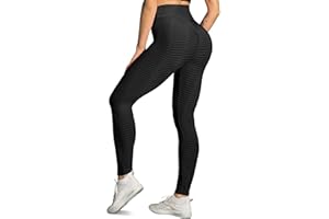 Memoryee Leggings Femme Anti-Cellulite Push Up Butt Lift Elastique Taille Haute Grande Taille Sport Pantalon de Yoga
