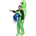 Zudoo Inflatable Alien Costume,Inflatable Halloween Costumes,Funny Blow Up Costumes,Men Women Cosplay Party Festival Costumes,Innovative Gifts For Friends Family Kids (Adult 150 190Cm)-Polyester,Green